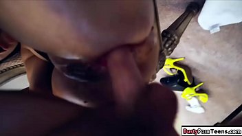Preview 4 of Porn Sex Voideo - Brunette gets her ass and mouth fucked