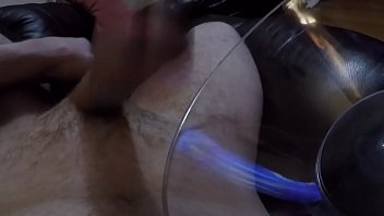 Preview 3 of Seksi Videos - Bigcockcumshot Pulls his huge swollen balls and throbbing cock spits and shoots cum hands free