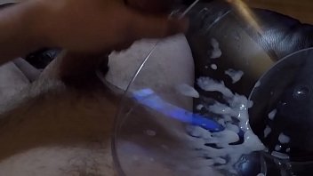 Preview 4 of Seksi Videos - Bigcockcumshot Pulls his huge swollen balls and throbbing cock spits and shoots cum hands free