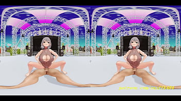 Preview 1 of Capri Cavalli Creampie - vr180 mmd noel dance 3d hololive