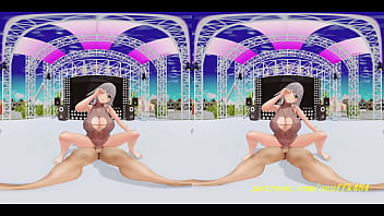 Preview 4 of Capri Cavalli Creampie - vr180 mmd noel dance 3d hololive