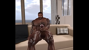 Preview 2 of Ww You - handsome hunk BIG D Brown jerks his humongous cock till he cums
