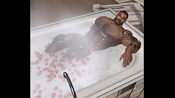 Preview 2 of Japanese 10 Years - stunningly handsome duane brown taking baths