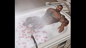 Preview 1 of Japanese 10 Years - stunningly handsome duane brown taking baths