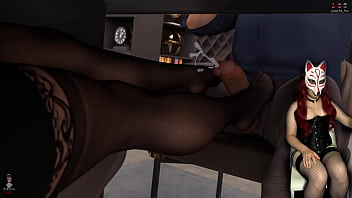 Preview 4 of Dynal Ryan - Steps of Debauchery #37 - footjob under the desk