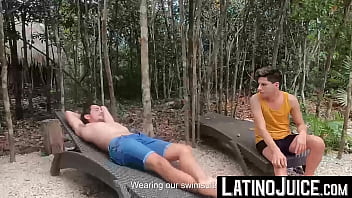 Preview 1 of Bigdic Anal - LatinoJuice.com - Octavio &amp_ Lucca &amp_ Ragel - Tattooed jock Octavio drilled deep by Ragel massive dick