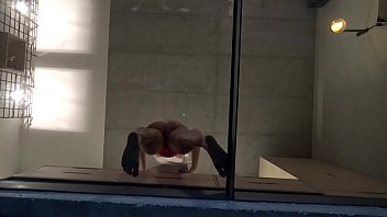 Preview 2 of Sax Sanny Video - Voyeuring my Busty Wife from the glass bottom to see her tits &amp_ puffy pussy