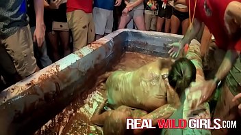 Preview 2 of Small Anl Holes Had Xxxx - Sexy Spring Break Pudding Wrestling Coeds E1