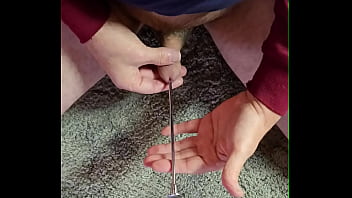 Preview 1 of Search3d Gollum - ToOldToMind Slides Steel Rod Down His Tiny Cock