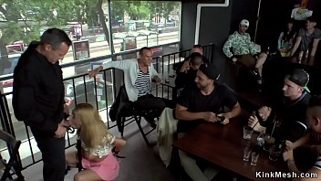 Preview 1 of Girls Xxx Fast - Blonde double penetration in public