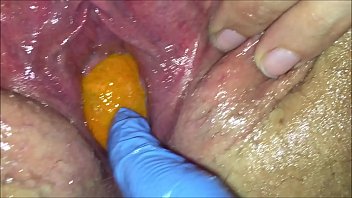 Preview 3 of Sofi Ariego Anal - Tight pussy milf gets her pussy destroyed with a orange and big apple popping it out of her tight hole making her squirt