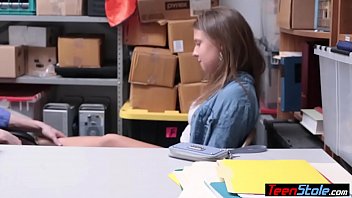 Preview 2 of New Push Fuck - Petite Curvy teen thief gets punish fucked on CCTV