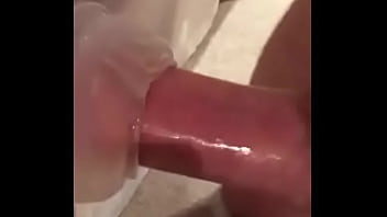 Preview 2 of Htel Mom Son - Big Cock Fucks Fleshlight Ice With Huge Cumshot Long And Thicker Hot