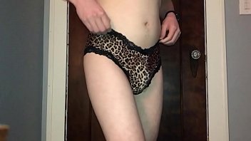 Preview 4 of Ladyboy Fuck Fregnat Xxx - Sexy see through leggings with panties
