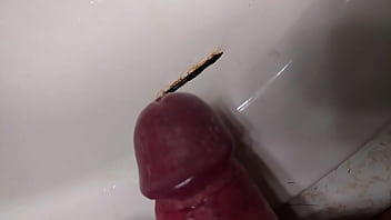 Preview 3 of Irene Noren - Golden shower in the bathroom sink