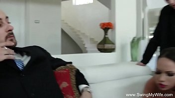Preview 3 of Shool Gils Sex - Tattoo Brunette Wife Cuckolds Hubby