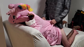 Preview 3 of Cina Scoll - Lexi Doll In Soft Unicorn Robe Fucked Doggystyle (4K)