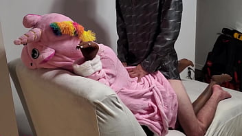 Preview 4 of Cina Scoll - Lexi Doll In Soft Unicorn Robe Fucked Doggystyle (4K)