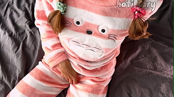 Preview 1 of Hd Sex Fuck Porn Tube - petite teen in pajama small tits masturbating pussy to orgasm