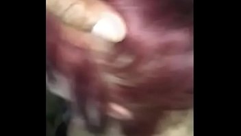 Preview 2 of Chloe Jay Assjob - Redhead Young College Girl Blowing Black Dick With Cumshot