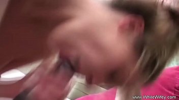 Preview 1 of Behind Scenes Sucks Cameraman - White Housewife Black Cock