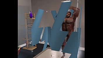 Preview 2 of Nazy Ohlala - hotel security cameras catch duane brown taking a relaxing shower after a tough game