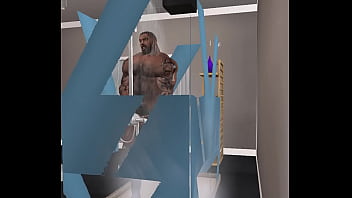 Preview 4 of Nazy Ohlala - hotel security cameras catch duane brown taking a relaxing shower after a tough game