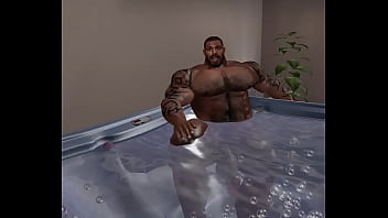 Preview 4 of Turksh Oral - filming BIG D BROWN and his BIG D in my suna tub