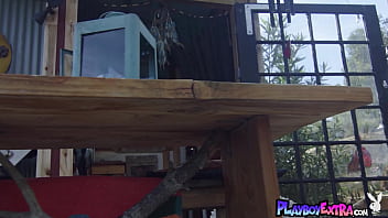 Preview 1 of Jack Napier - Awesome blonde teen Jazlyn Ray reveals her massive natural tits outdoor