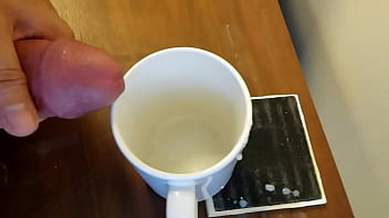 Preview 3 of New Sex Usa - DickTracySr cum in coffee cup. Cream for coffee?