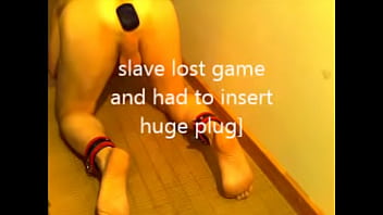 Preview 1 of Hot Wife Creampie Gangbang - slave is licking plug