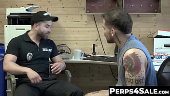 Preview 1 of Julia Ann Sex Video Full - Perps4Sale.com - Jaxon Valor &amp_ Keith Foxxx &amp_ Rick Kelson - Perp Keith Foxxx devours the muscled officer and his hairy stepdads huge dicks