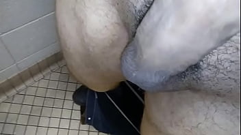Preview 4 of Sanny Luke - Playing with my cock in public restroom