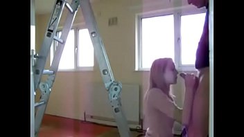 Preview 2 of Stripping Foreplay - pervert step dad makes his daughter suck and fuck him at work
