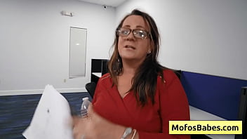 Preview 4 of Classic Porn Father - Busty milf office slut gets facial cusmhot in her cubicle (Sasha Pearl,  Parker Ambrose)