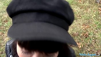 Preview 2 of Cum Like A Girl Sissy - Public Agent Mouthful of cum and fuck for sexy brunette babe Sasha Colibri