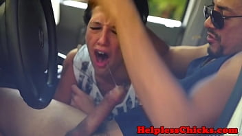 Preview 2 of Colle Fds - Jizzcovered stranded teen getting drilled