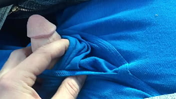 Preview 2 of School Girl Frosce - Massaging cock through my cotton boxers in the forest