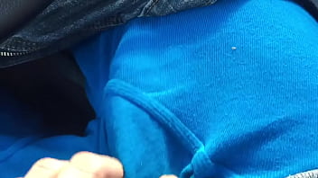 Preview 1 of School Girl Frosce - Massaging cock through my cotton boxers in the forest