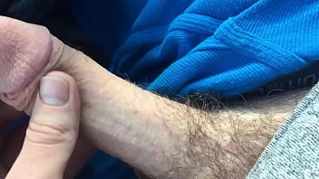 Preview 4 of School Girl Frosce - Massaging cock through my cotton boxers in the forest
