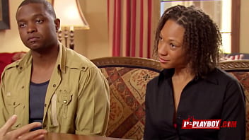 Preview 2 of Blac Cook - Dark couple meets and greets swingers before partying in the red room