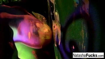 Preview 2 of Crazy Fuck Man - Busty Natasha Shoots A Fun And Sexy Black Light video