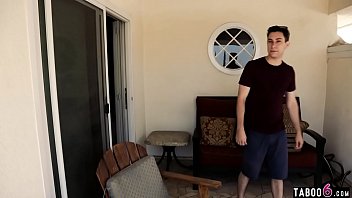 Preview 1 of Suny Leun Xxxcom - Teen with a walker gets a lot of help from a neighbor