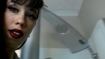 Preview 3 of Sunporno Girl - gets ready for work in front of her tiny boy and must find a hiding spot for him on her body