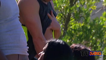 Preview 2 of Carmen Lafox Belly - Amateur swingers Craig and Chrissy make sure to have fun with other couples
