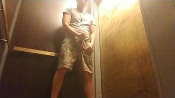 Preview 2 of Mom Teach Daughyer - Jerking Off in Public Elevator
