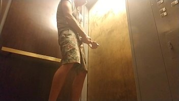 Preview 4 of Mom Teach Daughyer - Jerking Off in Public Elevator