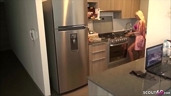 Preview 1 of Porn Ster Hd Video - German Step Mom - SCHLANKE JUNGE STIEF MUTTER VON SOHN IN KUECHE GEFICKT