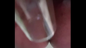 Preview 2 of Red Bra And Underwear - bottle in ass