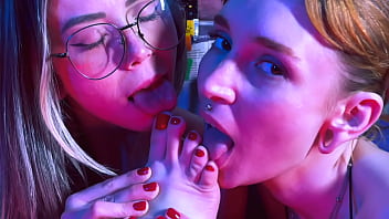 Preview 4 of Lesbo Patan - Hottie Babes Playing Footsies
